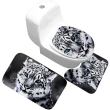 CAMMITEVER коврик с тигром для ванной 3 шт./компл. коврик для ванной набор туалетный влагопоглощающий коврик крышка туалет ванна ковер ванная комната