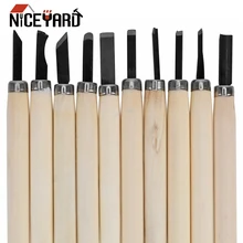 NICEYARD 10 шт./компл. резьба по дереву ручная нож инструмент долото детальный деревообрабатывающий DIY ручной инструмент