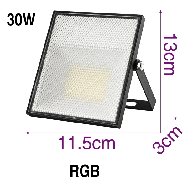 Светодиодный прожектор RGB 30 Вт 220V Светодиодный прожектор для наружного применения светодиодный уличный свет промывная настенная лампа рефлектор IP65 водонепроницаемый внешний светильник - Испускаемый цвет: 30W RGB