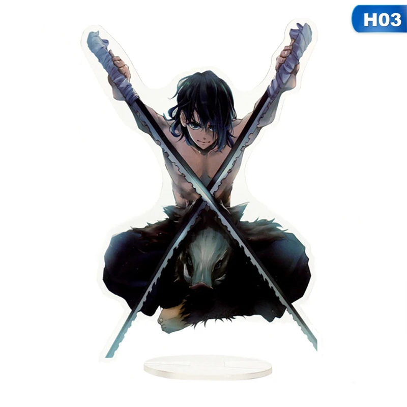 3 Японское аниме Demon Slayer: Kimetsu No Yaiba Kamado Tanjirou Kamado Nezuko фигурка на акриловой подставке модель настольного декора Косплей - Цвет: 3