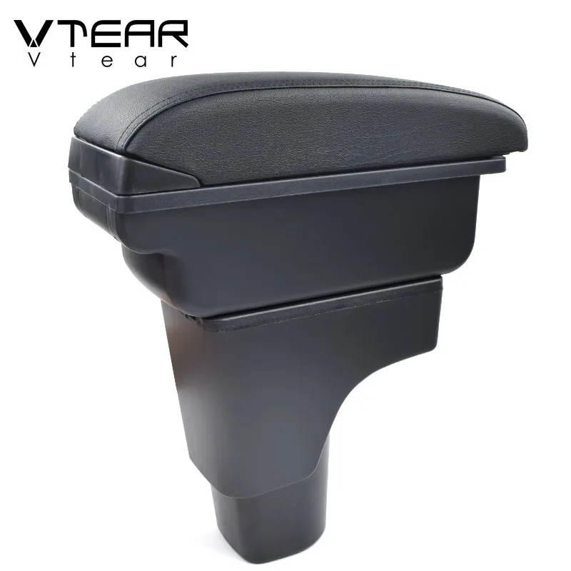 Vtear for Nissan Datsun redi-GO accessories armrest car arm rest leather storage box center console interior parts styling ABS