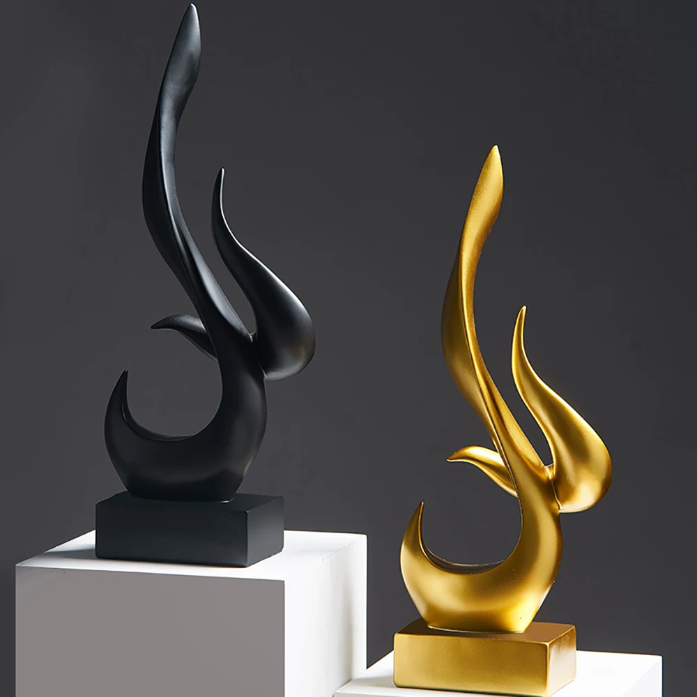 Statues for The Interior Modern Decorative Statue Abstract Flame Bird Sculptures Home Decor Living Room Resin Decoration | Дом и сад