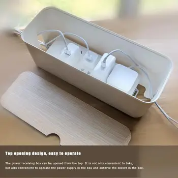 

Cable Storage Box Power Strip Wire Case Anti Dust Charger Socket Organizer with Hollow Out for Good Heat Dissipation
