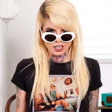 Ретро винтажный Круглый Солнцезащитные очки женские брендовые дизайнерские овальные негабаритные Солнцезащитные очки женские белые черные хип-хоп солнцезащитные очки UV400