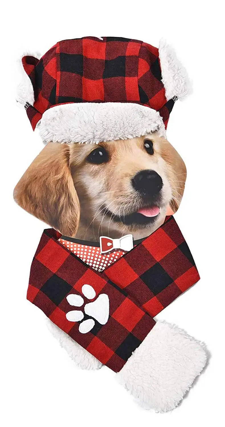 

Christmas Dog Supplies Christmas Dog Scarf And Hat Dog Hat Dog Birthday Dog Christmas Hat Pet Hat Pet Supplies