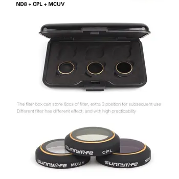

Lens Optical Glass Filters ND8+ MCUV +CPL Circular Polarizer Camera Lens Filter Kit for DJI Mavic Accessories