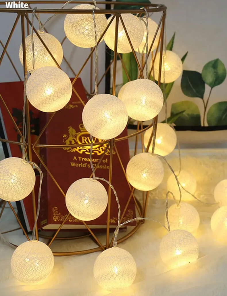 Hanukkah светодиодный светильник-цепочка с хлопковыми шариками, гирлянда для фото, уличный светильник, декор для патио, для отдыха, гостиной, кухни, нового года