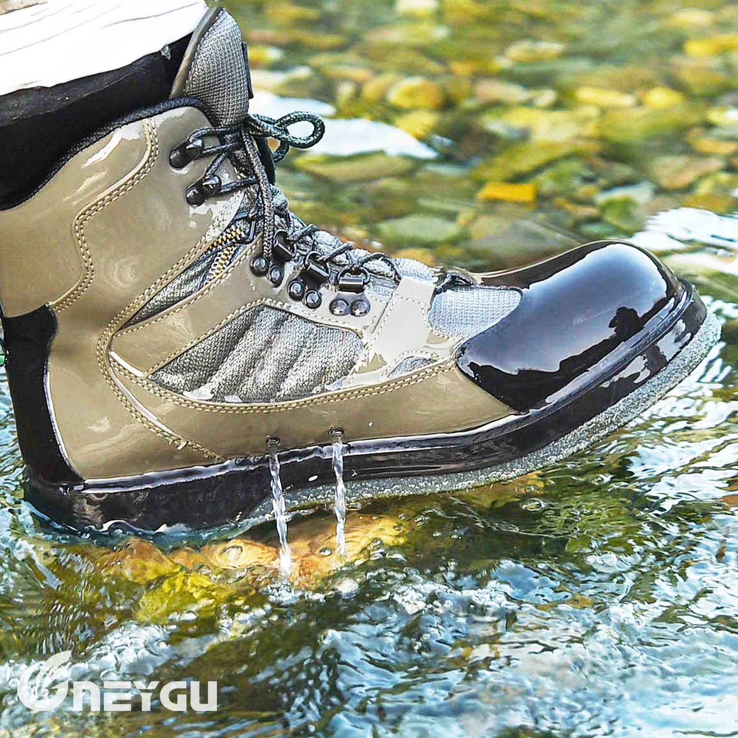 NEYGU outdoor quick-dry wading shoes with felt sole ,anti-slippery fly  fishing wader boots