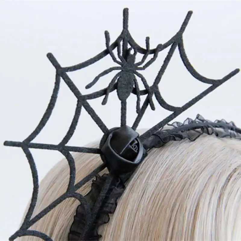Забавная повязка на голову для Хэллоуина, заколка-вилка, заколка-призрак, крылья руки, рога, паутина, головной убор, фетровая повязка для волос, вечерние аксессуары для волос