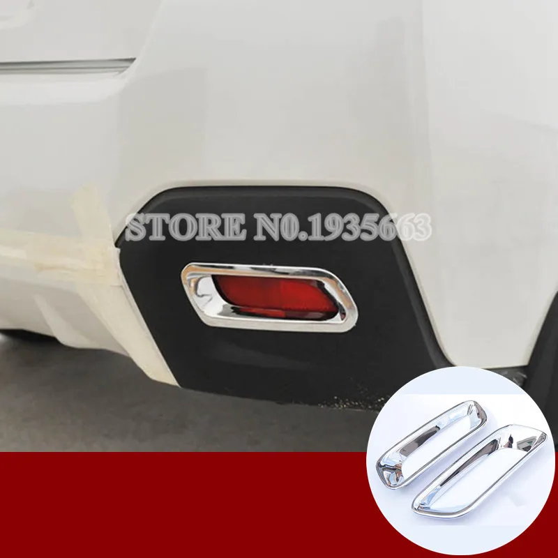 For Subaru Xv Crosstrek Abs Chrome Rear Tail Fog Light Trim Cover 2012