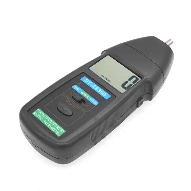 DT-2235B, цифровой тахометр, портативный, практичный, долговечный, скорость, квадратный, анемометр, измеритель скорости вращения двигателя, 190X70X30 мм