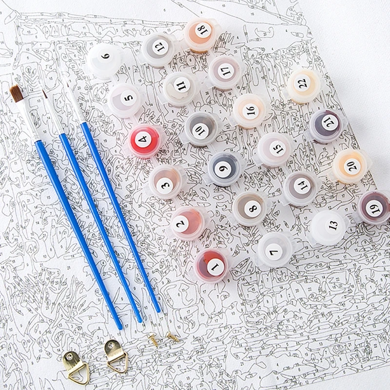 

Art Pictures Cat Steal Things DIY Digital Oil Painting By Numbers Canvas Decor