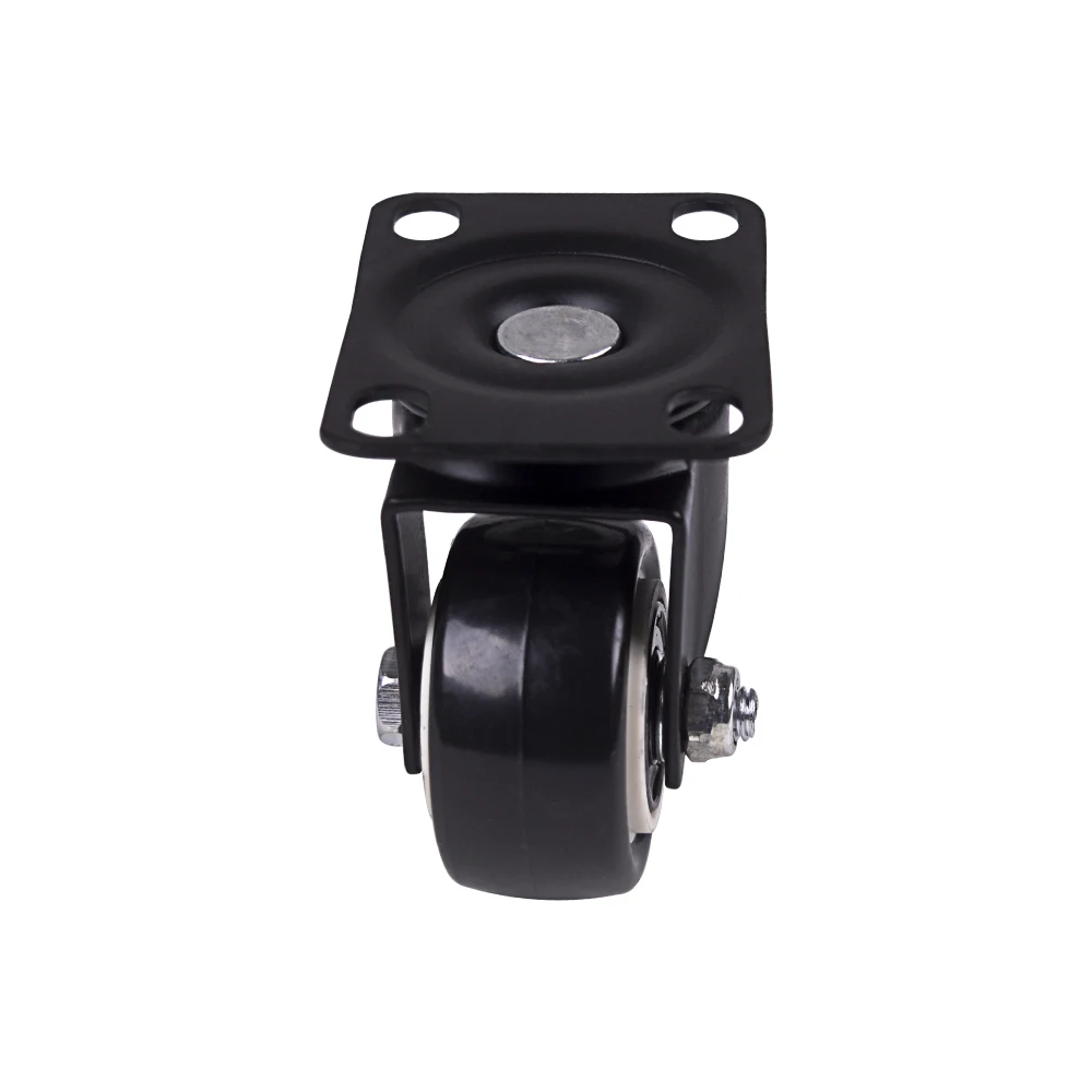 Sourcing Map 1,58 Pouce De Courses Roues Roulette Pivotantes Noir 4Pcs