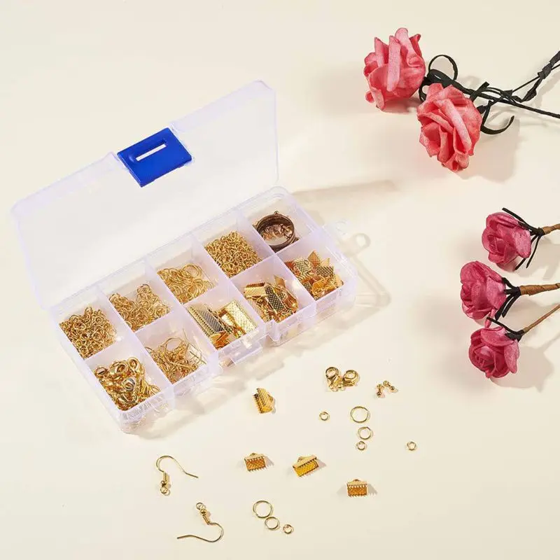 

Ring Clasp Tail Chain Clip Buckle Drop Set for DIY Necklace Earrings Key-chain Jewelry Making Materials Accessories