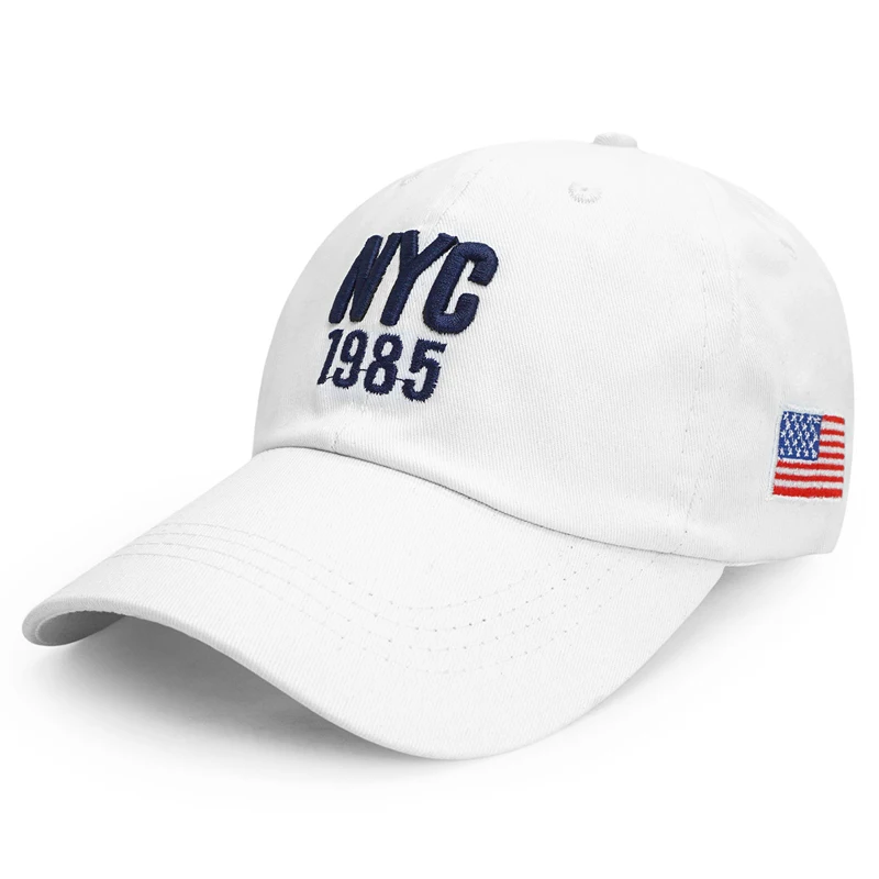 white2 Бренд NYC, джинсовая бейсболка для мужчин и женщин, джинсовая бейсболка с вышитыми буквами, кепка, кепка для летних видов спорта, США, хип-хоп кепка, Gorras - Цвет: white2