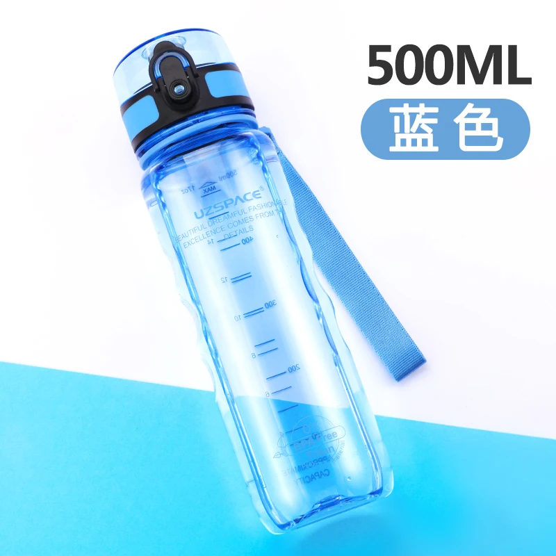 Многоразовые бутылки для воды для заварки, пластиковые, для спорта на открытом воздухе, путешествий, розовые, личные, герметичные, портативные контейнеры для питьевой воды KK60SH - Цвет: 500ml