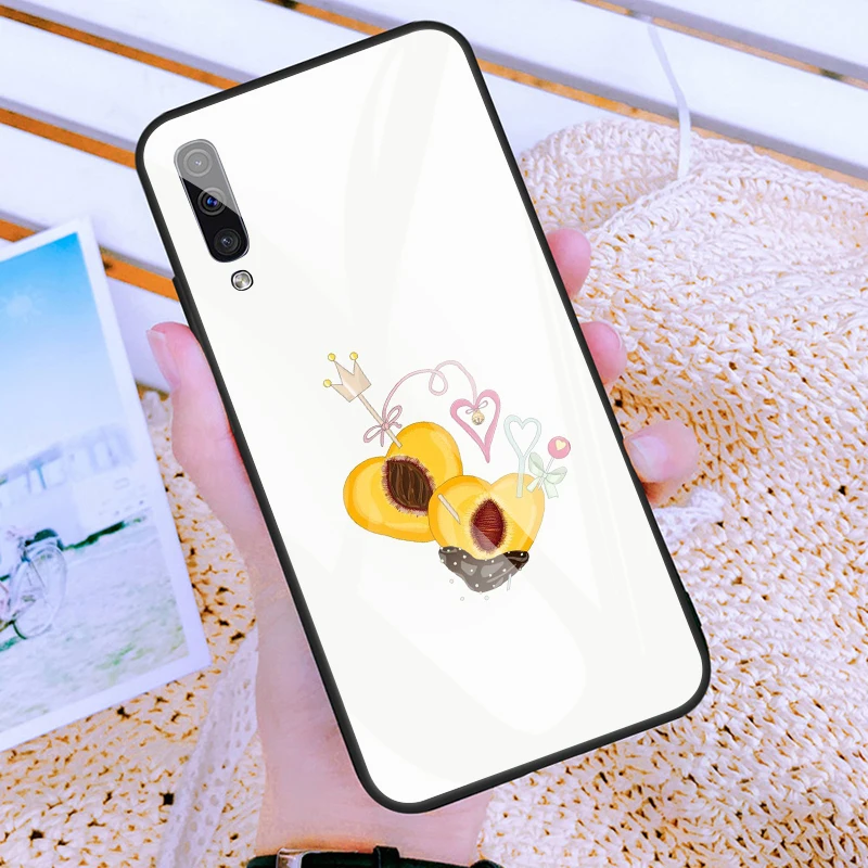 Розовый любовь персик стекло чехол для телефона для galaxy Note 8, 9, 10, плюс S8 S9 S10E чехол для телефона для sumsung A10 20 30 40 50 60 70 чехол Young "сделай сам" - Цвет: 80453
