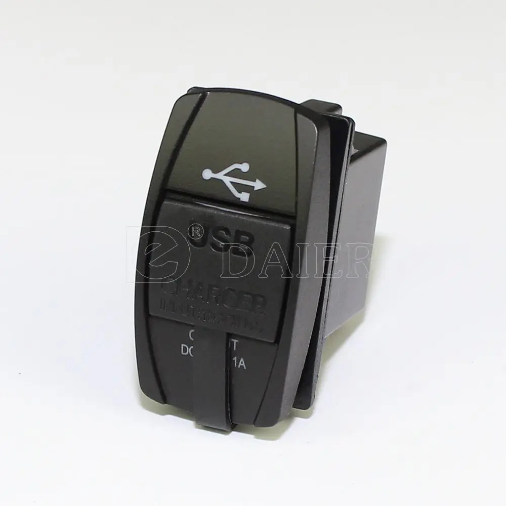 1PCS 3.1A Car LED 2 Port Motorcycle USB Charger Socket Adapter Outlet Blue Lighting Type 5V 3.1A with Dust Cover