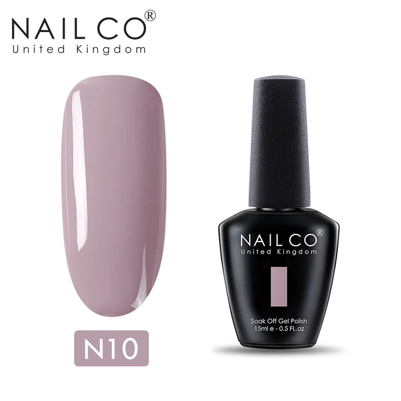 NAILCO замочить УФ-гель для ногтей вылечивается с светодиодный лампой Блеск Гель-лак для ногтей lakiery hybrydowe гель для ногтей 15 мл Лак гибрид - Цвет: N10