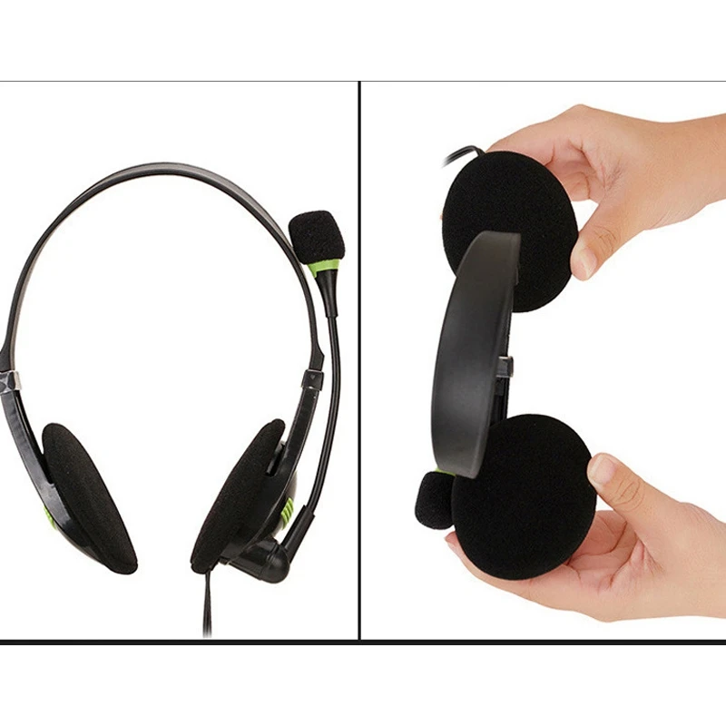 AM05 USB Headset with Microphone for PC Multi Key Control Call Center Wired Headphones HD Microphone for PC Laptop Computer