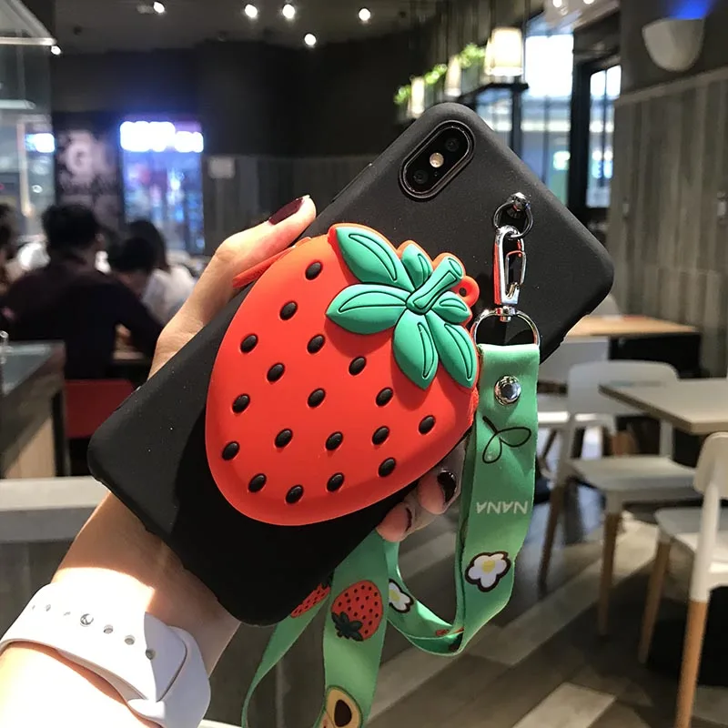xiaomi leather case Fruits Phone Case  for xiaomi redmi note 7 6 8 pro k20 k20 8A 7A 4A 4A 5A note 8T Soft Silicone Zipper Coin Wallet Cover bag xiaomi leather case glass