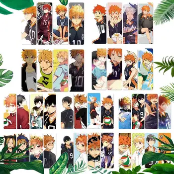 

8pcs Anime Volleyball Boy Bookmarks Transparent PVC Plastic Book Marks Cartoon Gift