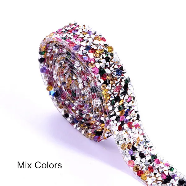 Mix Colors 15 мм смола горячей фиксации горный хрусталь сетка блеск горный хрусталь Кристалл цепь лента горячей фиксации патчи аппликация «сделай сам» Украшения F0152 - Цвет: Mix Colors