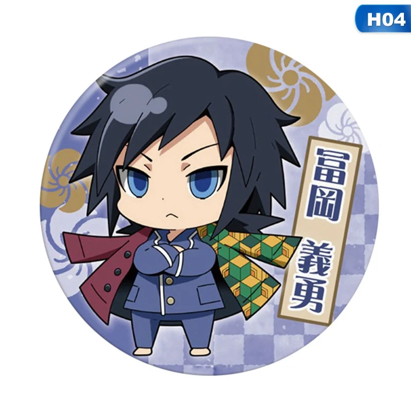 1 шт. аниме периметр Жесть значок привидение лезвие киметасу не Yaiba Kamado Tanjirou