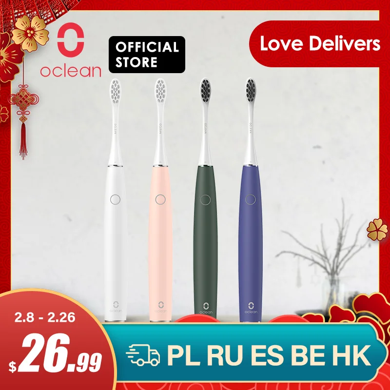 2020 New Arrival Oclean Air 2 Sonic Electric Toothbrush Noise reduction Gentle Cleaning Teeth Magnetic Fast Charging 40 Days
