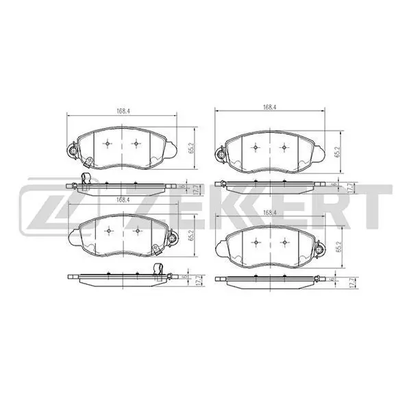 Колодки торм. диск. перед Ford Transit VI 00 ZEKKERT bs-1033