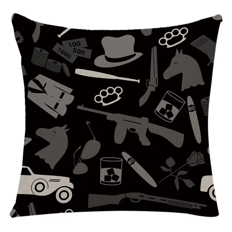 30X50/45X45CM Vintage Hot Video Gamer Cushions Case Classical Playstation Cartoon Print Pillows Case Sofa Couch Throw Pillows grey cushions Cushions