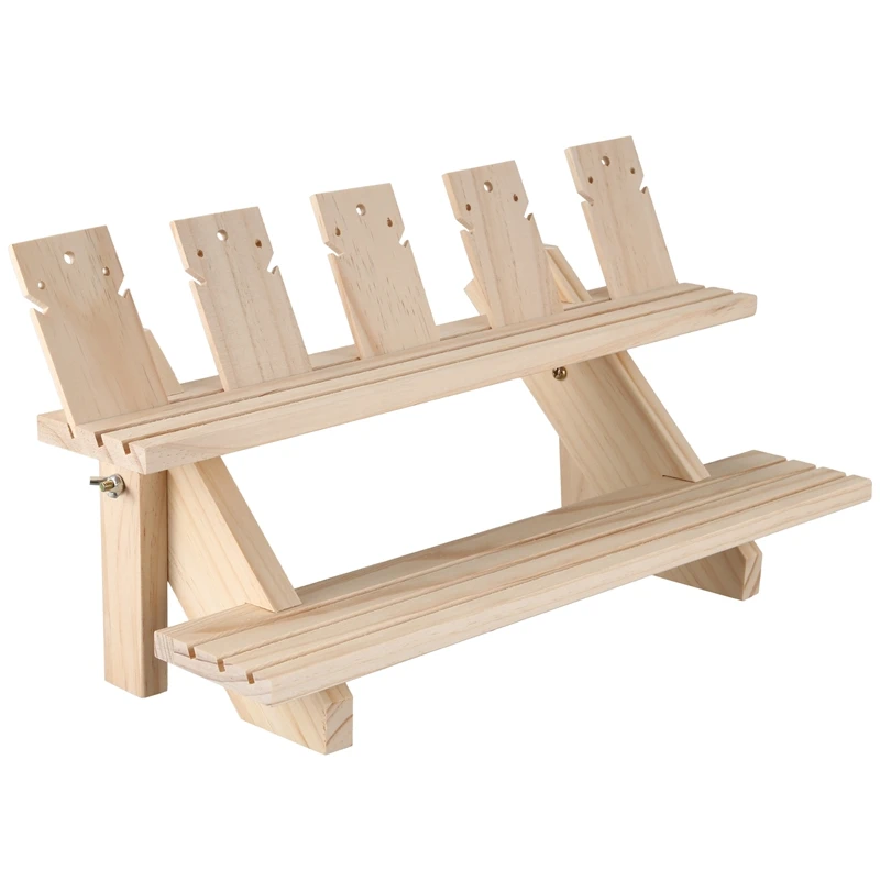 

Jewelry Display Tray Pendant Earrings Rings Display Blocks Solid Wood Jewelry Display Holder