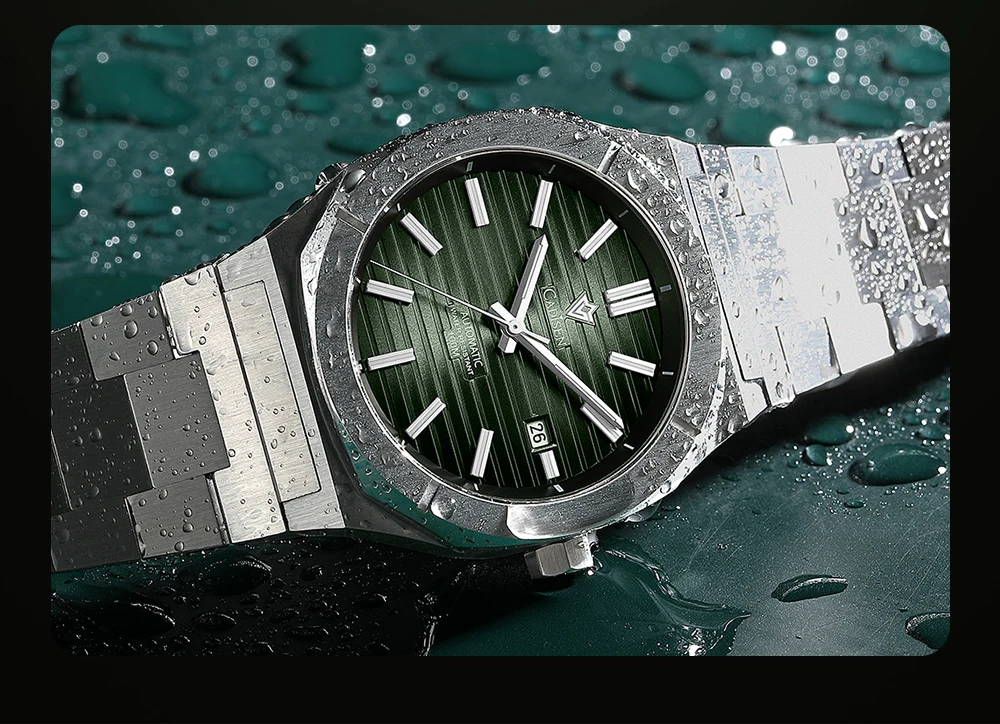 2021 New CADISEN German design Mechanical Wristwatch men Luxury Automatic watch for men Stainless steel 10 Bar Waterproof Clock