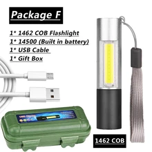  CEHOLYD LED Flashlight Q5 Built in Battery USB Charging COB Zoomable Waterproof Tactical Torch Lamp Bulbs Lantern 