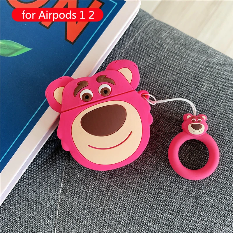 313 Мультфильм милый Беспроводной Bluetooth наушники чехол для Apple Airpods 2 гарнитура Мягкая силиконовая защитная крышка для задней панели чехол для Airpods аксессуары - Цвет: 313