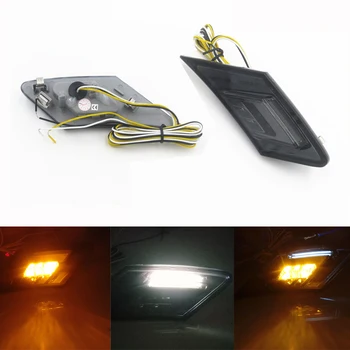 

2pcs White/Amber Car LED Side Marker Blinker Lights Smoke Lens For Subaru BRZ 2013-up For Toyota 86 GT For Scion FRS 13-15