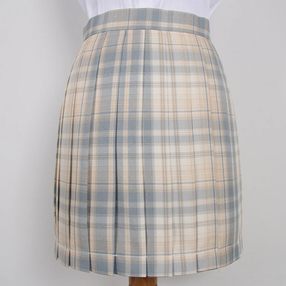 JK Униформа юбка Студенческая Высокая талия плед японская плиссированная юбка лимон морская соль юбка для девочек школьная форма юбка консервативный стиль