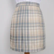 JK Униформа юбка Студенческая Высокая талия плед японская плиссированная юбка лимон морская соль юбка для девочек школьная форма юбка консервативный стиль