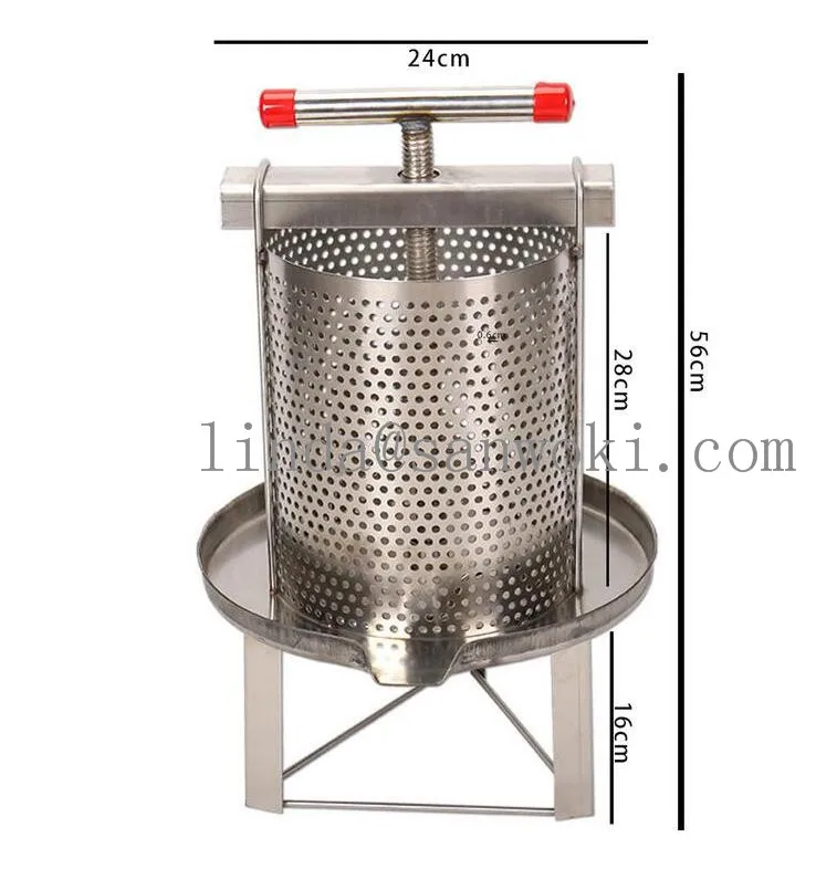 BeesWax Presser Machine Stainless Steel Wax Injection Press Manual Mesh Honey Wax Press Machine Beekeeping Tool honey squeezer