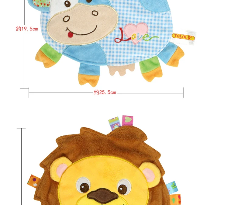 Игрушки для малышей от 0 до 12 месяцев полотенце для мальчика со Свинкой львом, подарок для укачивания животных, успокаивающее кольцо для