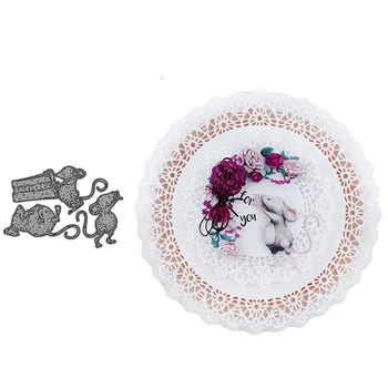

JC Mouse Cake Metal Cutting Dies for Scrapbooking Craft Punch Blade Model Stencil Handmade Make Mould Sheet Mold Decor Template