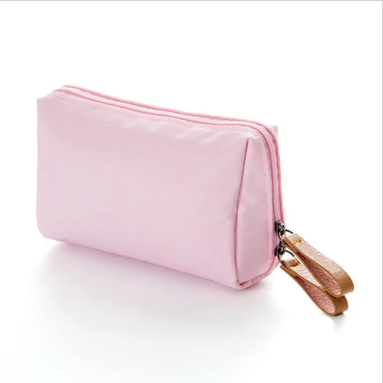 LightPink 1 предмет, однотонное косметическая сумка в Корейском стиле Для женщин косметичка, сумочка, косметичка Водонепроницаемый косметичка макияж мешок - Цвет: LightPink