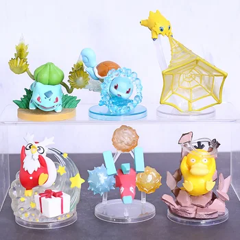 

Monsters Center Squirtle Bulbasaur Psyduck Joltik Porygon Delibird PVC Figures Brinquedo Toys Figurals 6pcs/set