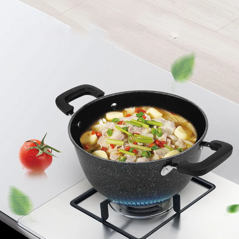 Кастрюля для супа молочный горшок домашняя посуда Maifan каменная антипригарная
