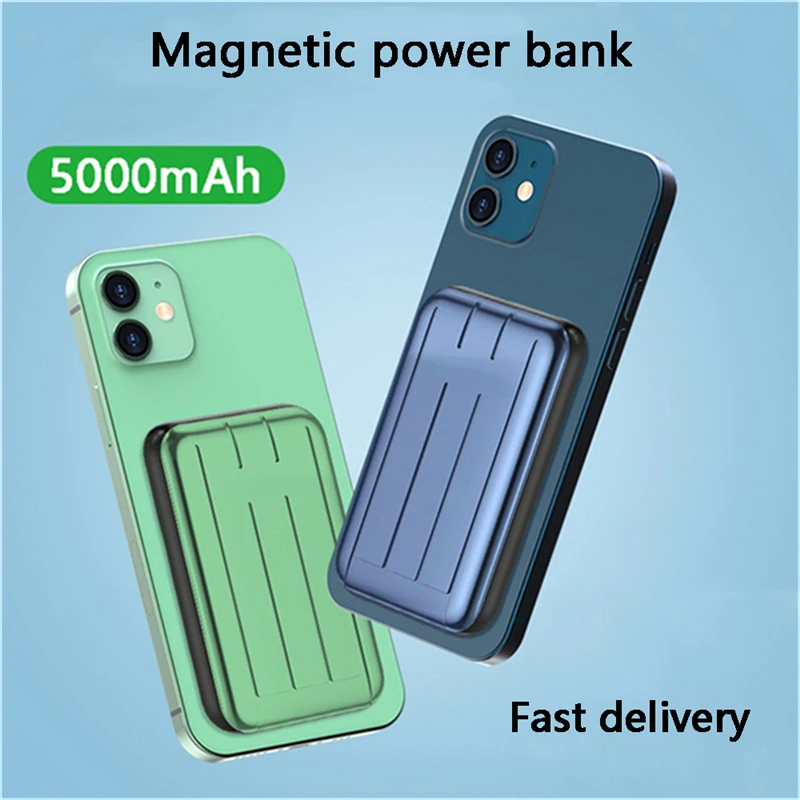15w carregador magnético power bank para magsafe iphone 12 12pro max 12 mini ultra-fino carregamento sem fio tesouro auxiliar bateria