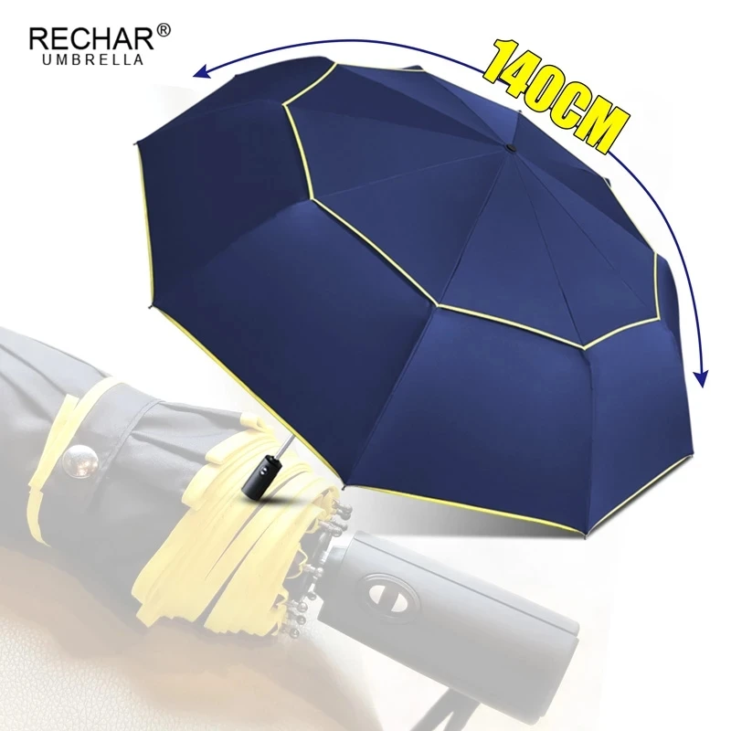 Color : B Reverse Umbrella Double-Layer Umbrella with A Reflective Strip for The Car-Free Folding Umbrella