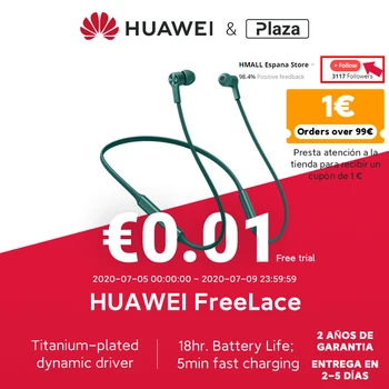 

Original Huawei FreeLace wireless Bluetooth earphone Sport waterproof in-ear metal cavity magnetic Silicon