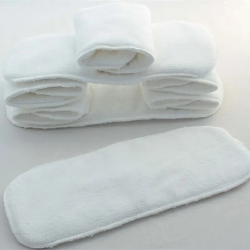 Inserción de pañal lavable de 3 capas, fibra de bambú, pañal de tela reutilizable, forro para pañal