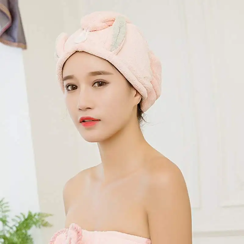 Милая шапочка для душа для женщин банные полотенца для укутывания для душа из микрофибры шапки шапочки для ванной быстросохнущая шапочка для волос аксессуары для ванной