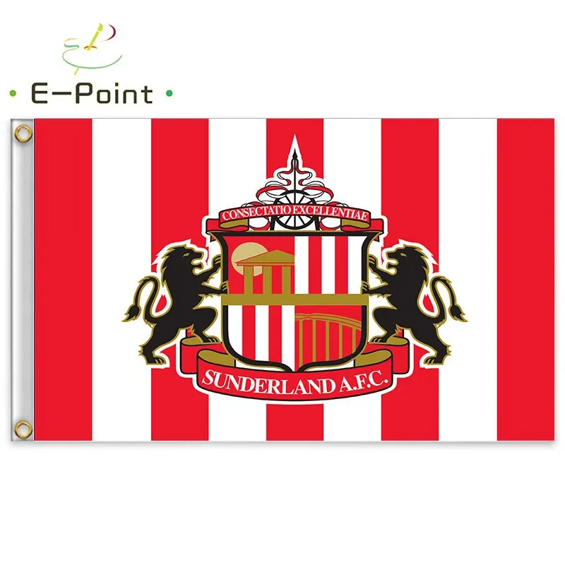 2 3ft x 5ft 3 x5ft Англия EPL футбольного клуба «Сандерленд баннер, флаг печати баннер, флаг из полиэстера Размеры 150*90 см - Цвет: 2